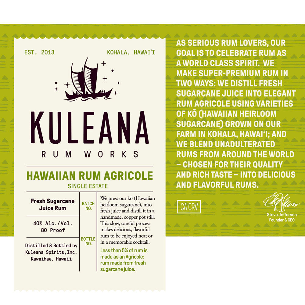 HAWAIIAN RUM AGRICOLE